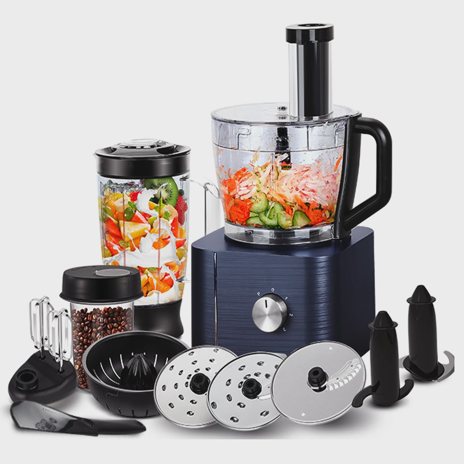 Krachtige 1300W Keukenmachine met 11 Accessoires: Mixen, Kneden, Blenden, Persen & Meer