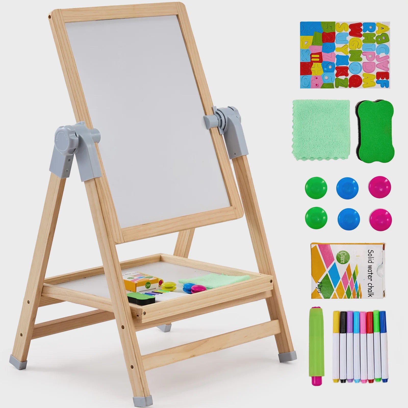 Dubbelzijdig Tekenbord voor Kinderen met Magnetische Letters & Accessoires