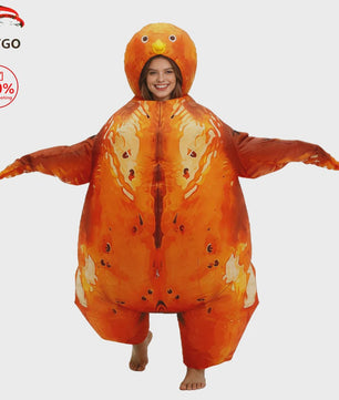 Opblaasbaar Kalkoen Kostuum Volwassenen - Grappig Mascot voor Feestjes & Carnavals