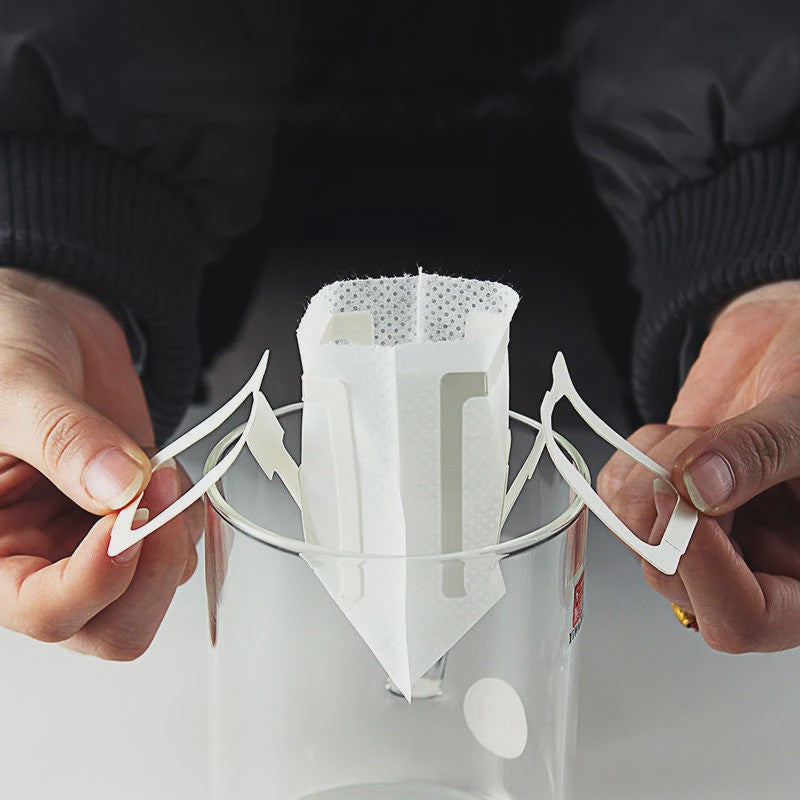 50/100 Stuks Wegwerp Koffiefilter Zakjes - Draagbaar Hangend Oor voor Drip Koffie & Thee