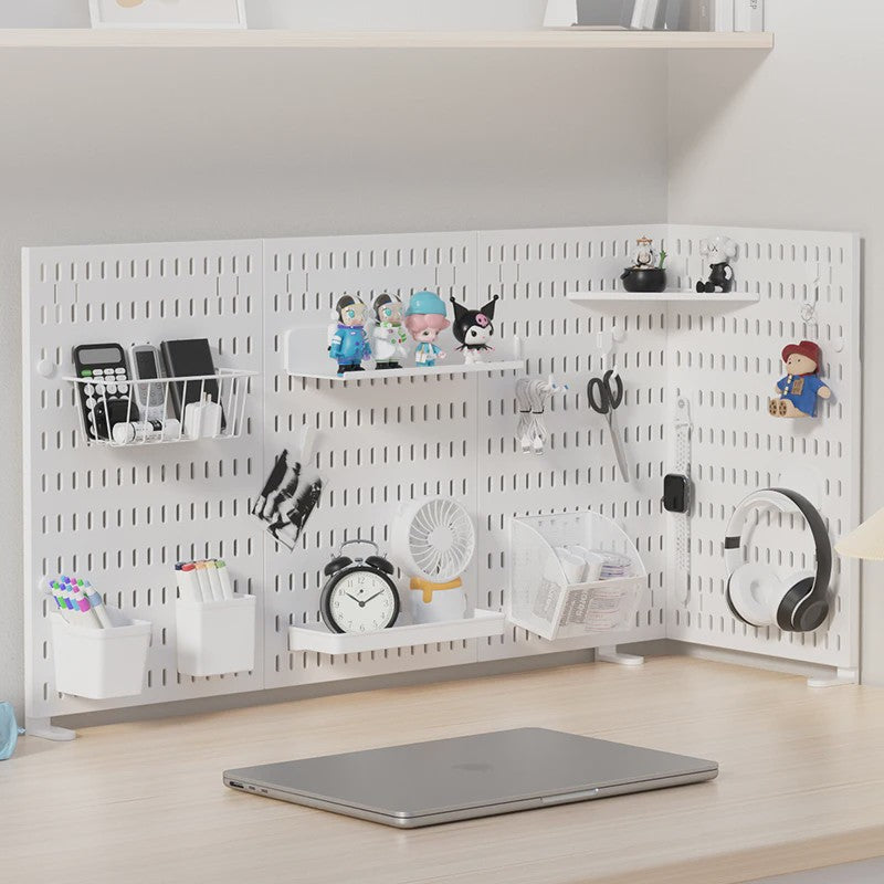 Modulaire Bureau Pegboard Organizer - Wandmontage, Staand & Clip-on