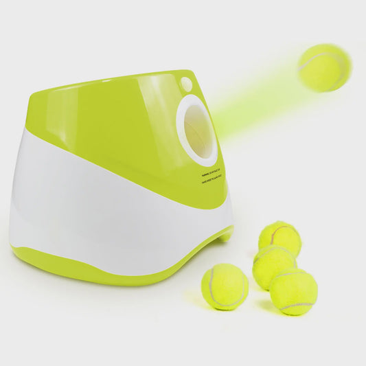 Automatische Tennisbal Werper voor Honden - Interactief Speelgoed met 3 Ballen