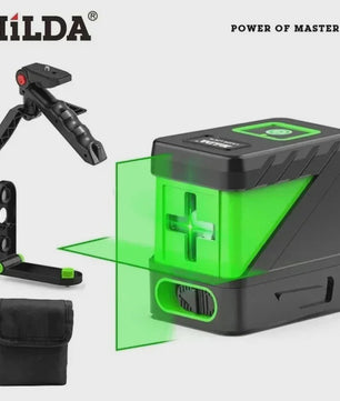 Mini Laser Waterpas met Groene Lijnen: Zelfnivellerend Horizontaal, Verticaal & Kruis
