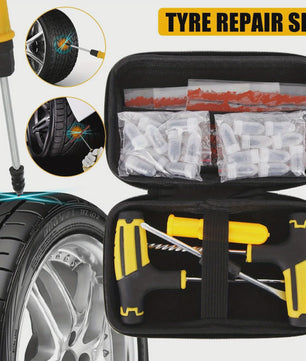 Universele Bandenreparatieset met Gereedschap en Plakstrips - Noodreparatie voor Auto, Motor, Fiets