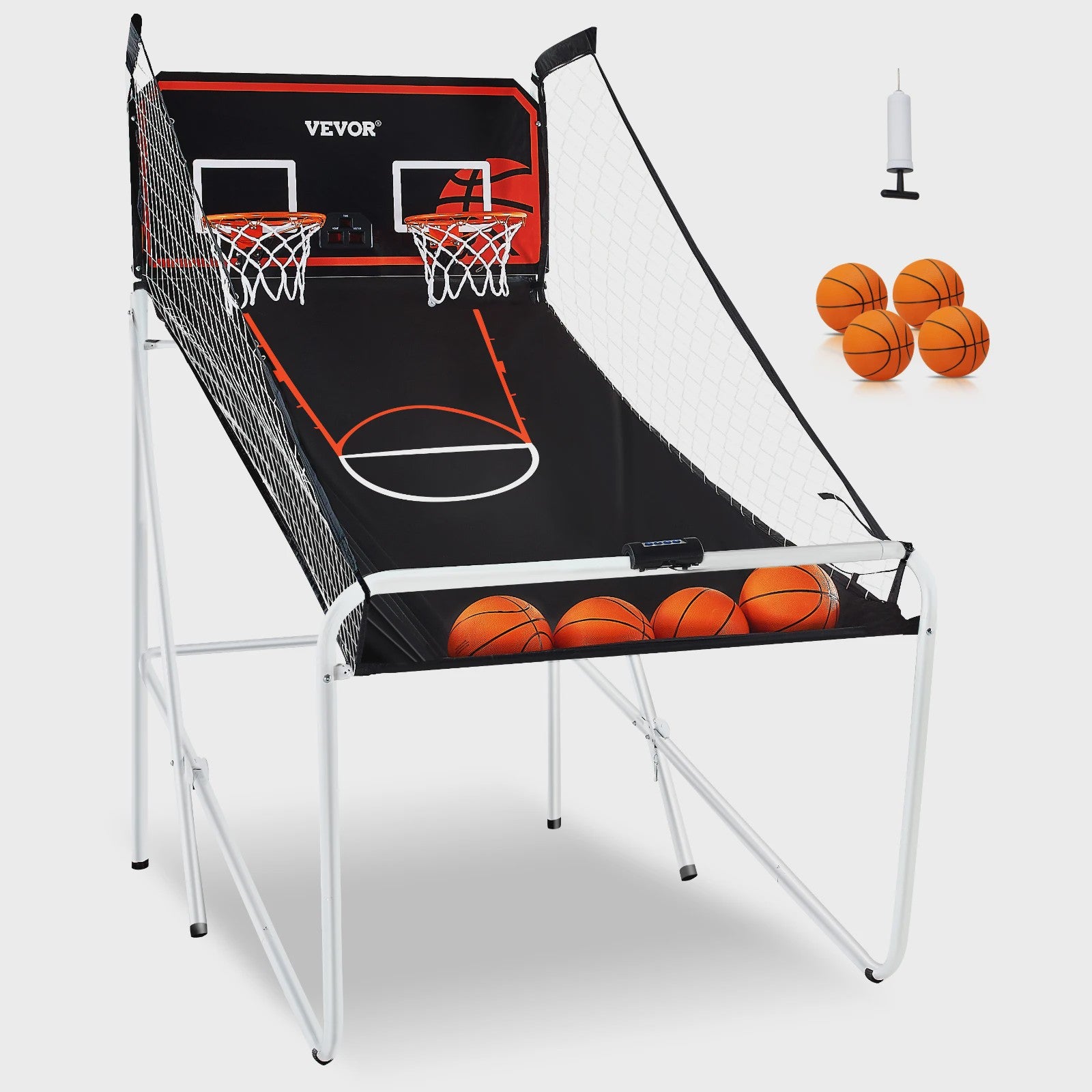 Dubbel Basketbal Arcade Spel - 2 Spelers, 8 Modi, Inclusief 4 Ballen