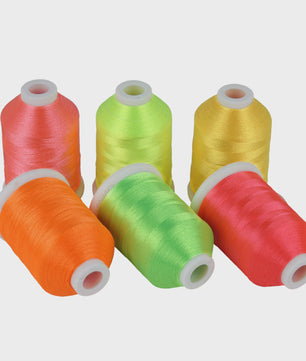 Simthread 6 Neon Fluorescerende Polyester Borduur Garen Spoelen - 1000m