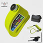 Waterdicht Motor Alarm Schijfrem Slot - Anti-diefstal Beveiliging voor Motor & Fiets + Herinneringskabel
