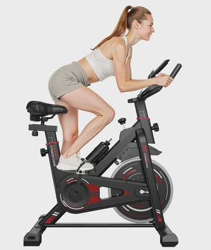 Hometrainer met Vliegwiel (10kg), LCD Display en Stille Werking - Max 120kg Belasting