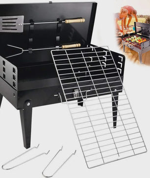 Draagbare Opvouwbare Houtskool BBQ Grill voor Buiten, Camping & Picknick