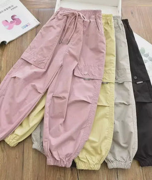 Kinder Cargo Joggers - Trendy Lente/Zomer Broek met Elastische Enkel