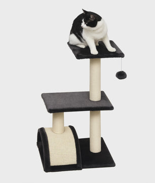PawHut Kattentoren Krabpaal 72 cm Donkergrijs met Hangbal