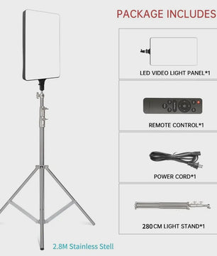24-inch LED Videolamp met Statief - Verstelbare Kleurtemperatuur & Helderheid voor Fotografie & Livestreaming