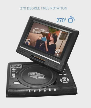 Draagbare Mini DVD Speler 7.8 Inch met Draaibaar Scherm en Afstandsbediening