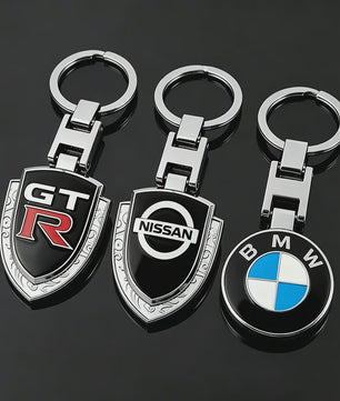 Exclusieve Metalen Autosleutelhanger met Nissan of BMW Logo - Stijlvolle Sleutelhanger Accessoire