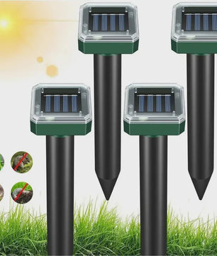 Solar Ongedierteverjager - Ultrasone Geluid Stoot Mollen, Muizen & Knaagdieren Weg
