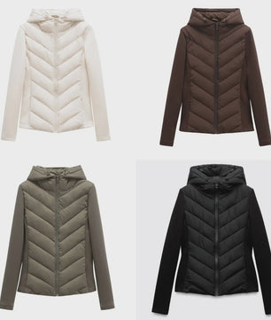 Dames Patchwork Jas met Capuchon - Stijlvol & Comfortabel