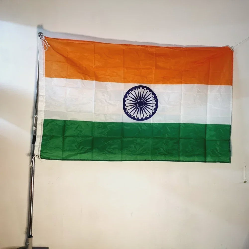 Indiase Vlag Tiranga - Polyester 3x5ft & 2x3ft met Messing Oogjes