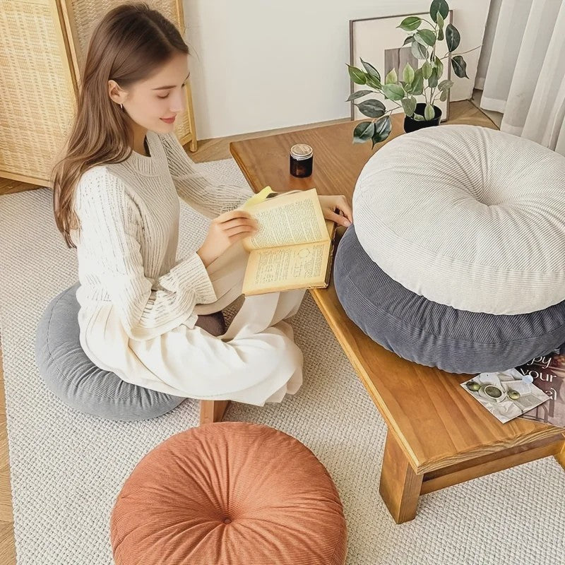 Dik Rond Kussen - Zacht, Comfortabel & Volledig Gevuld voor Meditatie, Yoga en Ontspanning | Bohemien & Zen Stijl