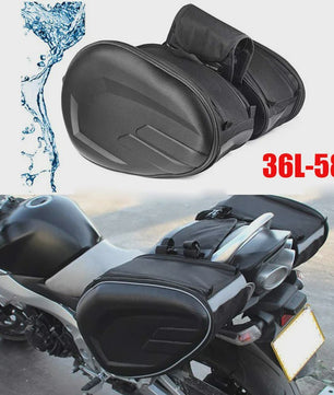 Waterdichte Motor Zadeltassen 36-58L - Zwarte Motorfiets Bagage Tassen voor Scooter & Motor