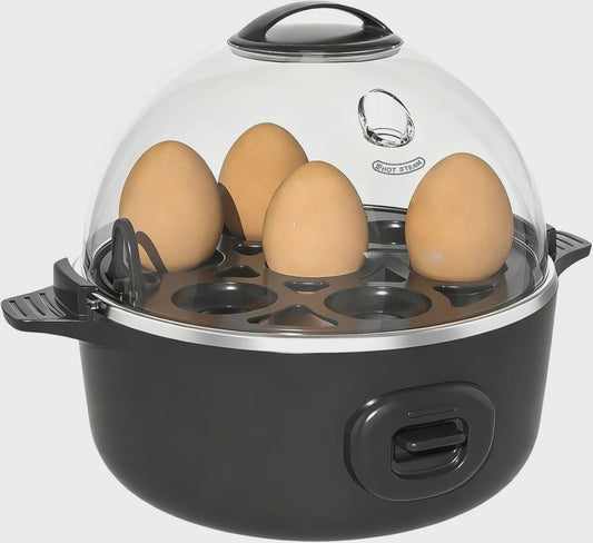 Multifunctionele Eierkoker voor 7 Eieren - Zacht, Medium, Hardgekookt & Omelet