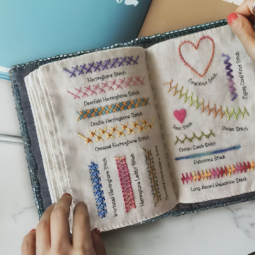Uitgebreide Set Borduurboeken: Leer Alle Steken met Inclusief Garen & Hoop