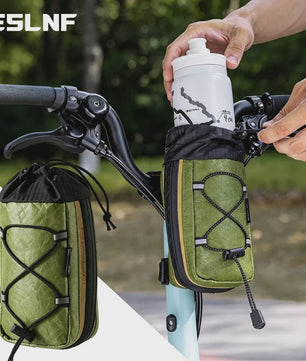 ESLNF Fiets Fleshouder & Tas - Waterdicht, Universeel Montage, Groen