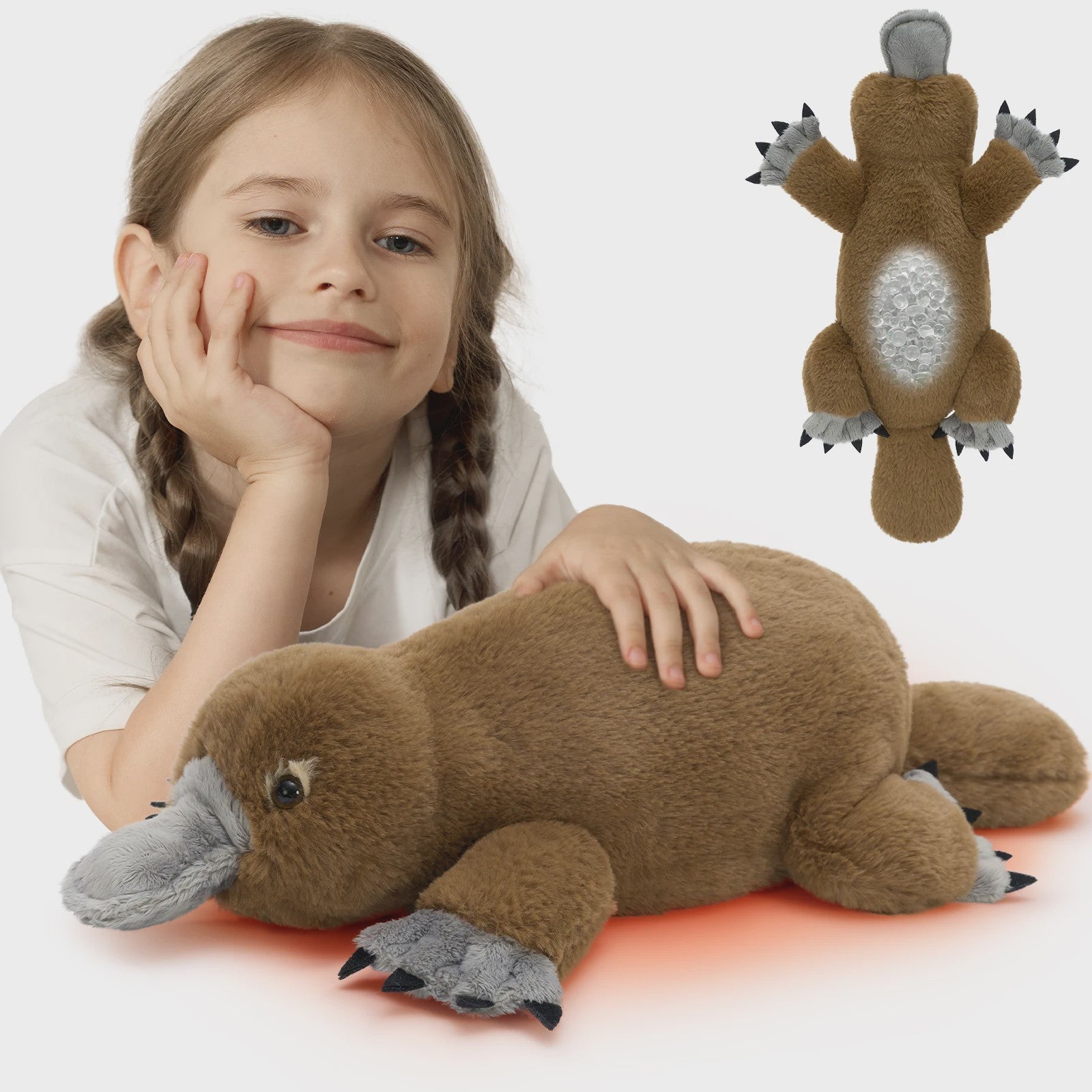 Magnetron Knuffel Vriendje Platvogel XXL - Warmte & Knuffelplezier