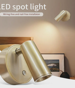 Draadloze LED Wandlamp met Magneet - Oplaadbaar via USB, Dimbare Leeslamp met Touch Switch