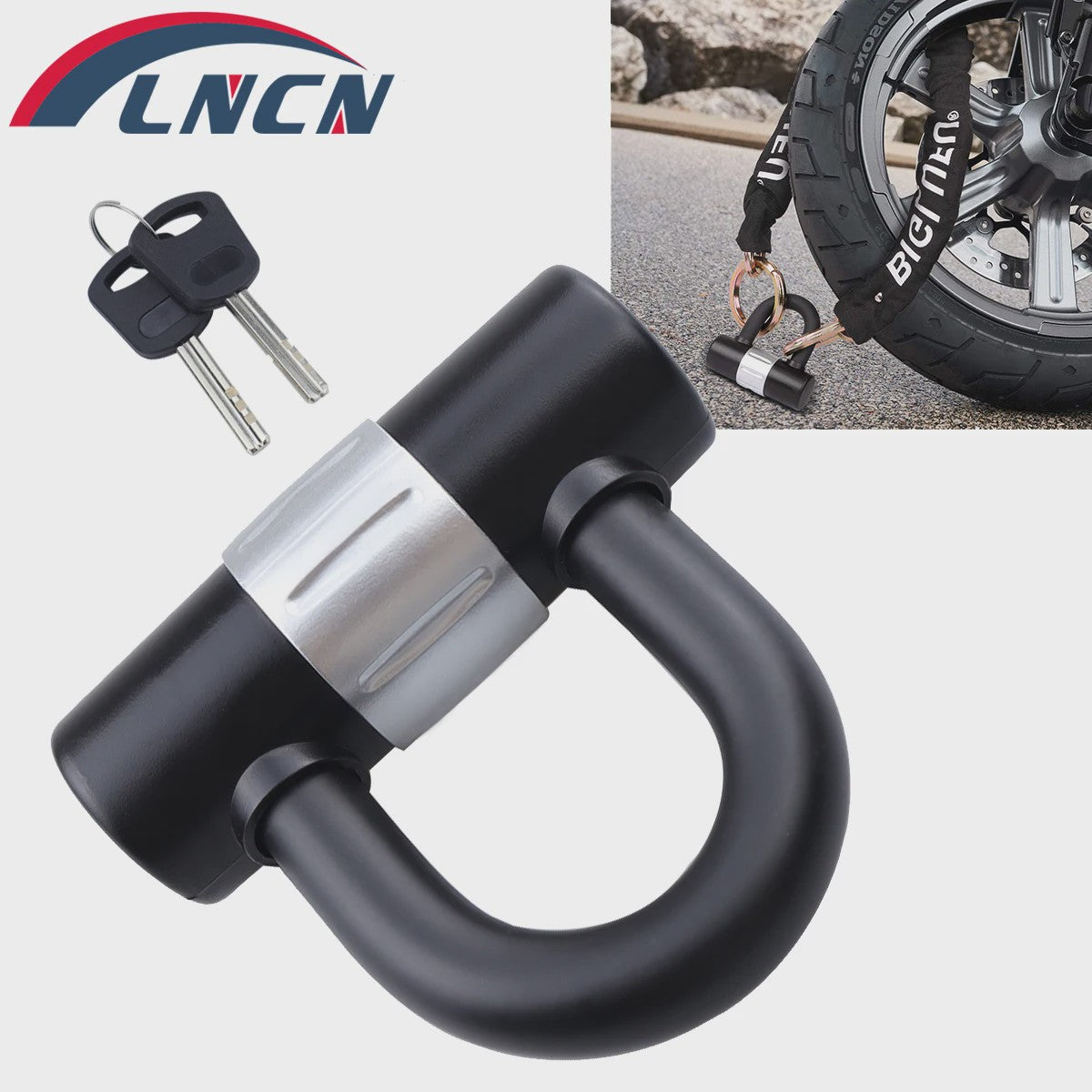 Heavy Duty U-Lock 16mm Fiets & Motor - Anti-diefstal Sluiting met 2 Sleutels