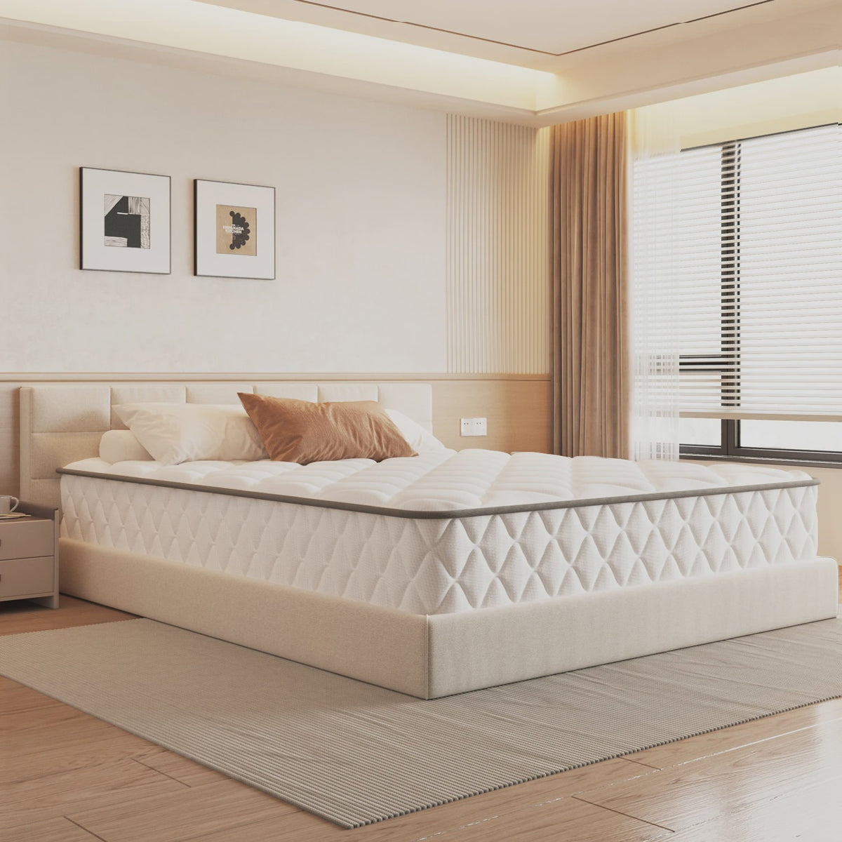 Hiazurm Pocketvering Matras 140x200cm - 7-Zone, 22cm Dik, Medium H3, Afneembare Tijk