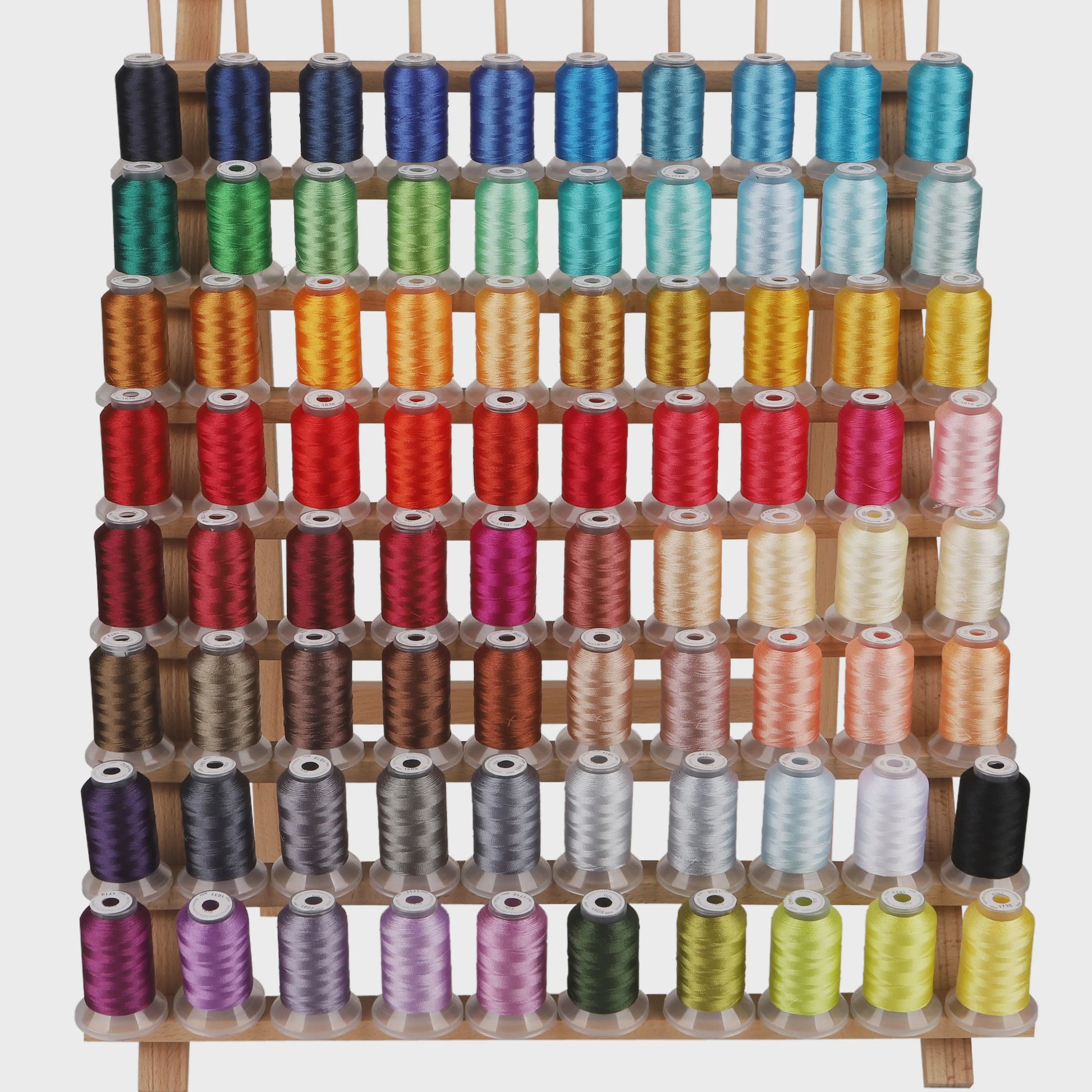 80 Kleuren Premium Polyester Borduurzijde Set - 500M Spoelen voor Huisborduurmachines