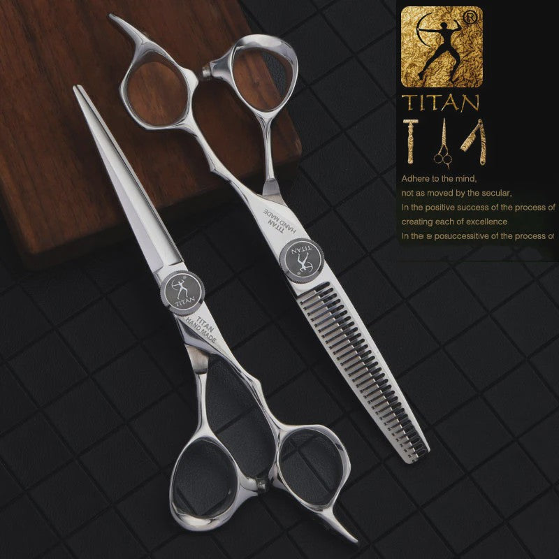 TITAN Professionele Kappersscharen & Barbier Scharen Set - 5.5 & 6.0 Inch Japan 440C Staal