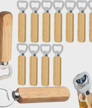 Houten Flesopeners (25/50/100/200 Stuks) - Laser Graveerbaar & DIY Cadeau