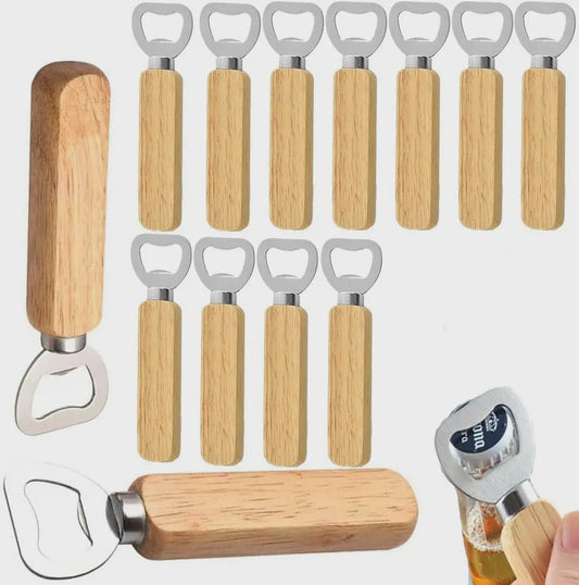 Houten Flesopeners (25/50/100/200 Stuks) - Laser Graveerbaar & DIY Cadeau