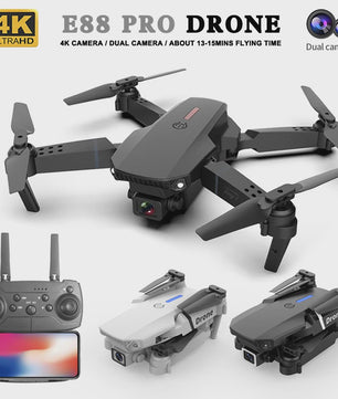 E88 Pro Max Drone: Opvouwbare Quadcopter met 4K Camera, Optische Flow en Beginnersvriendelijke Functies