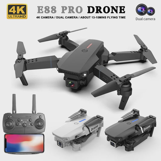E88 Pro Max Drone: Opvouwbare Quadcopter met 4K Camera, Optische Flow en Beginnersvriendelijke Functies