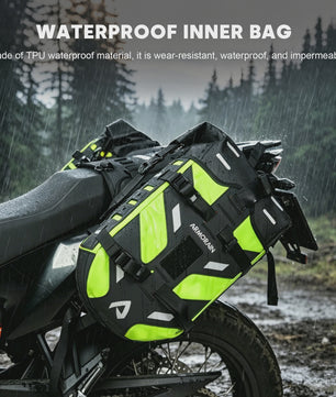 Waterdichte Motor Zijkoffers 40L - Rackless Panniers voor Avontuurlijke Motortochten