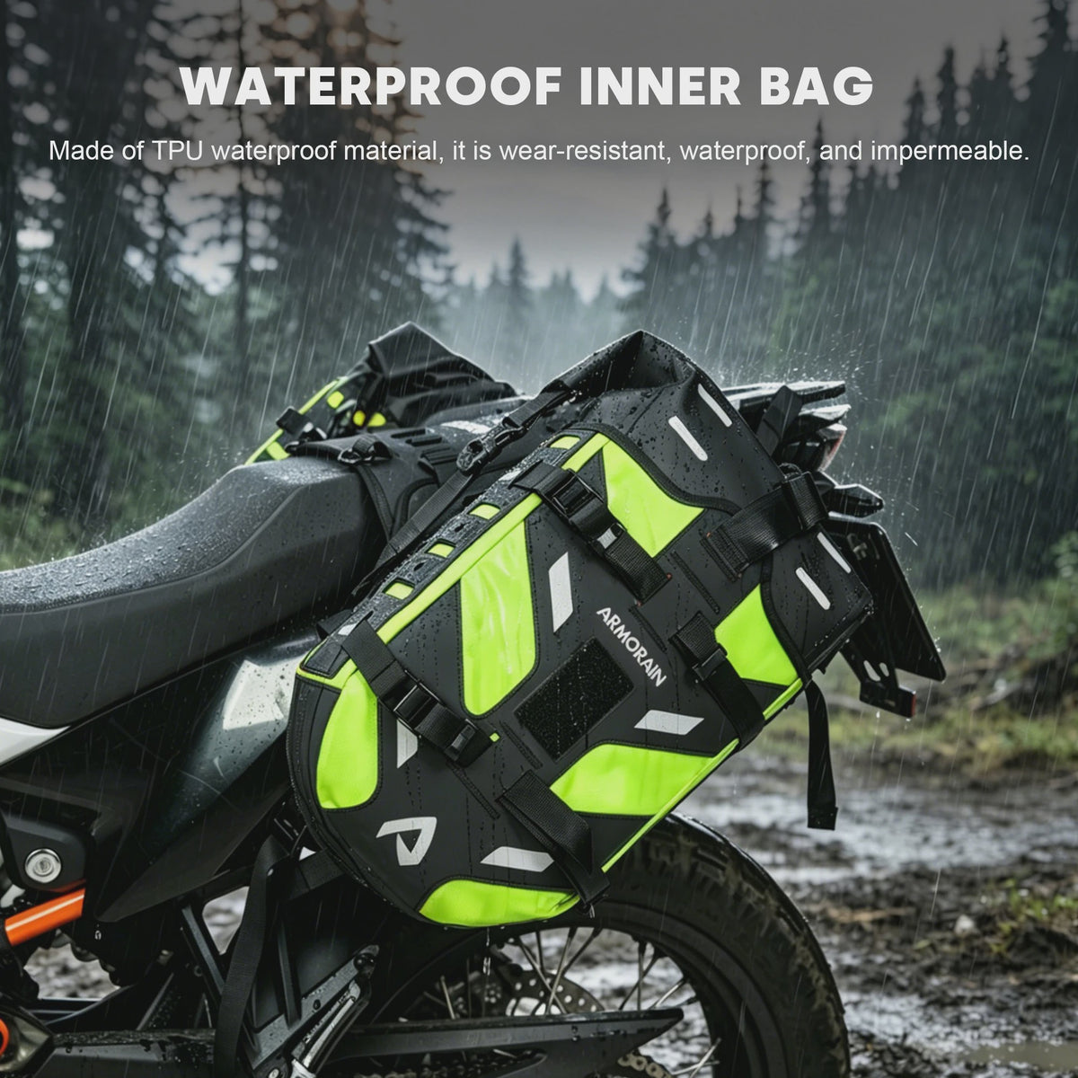 Waterdichte Motor Zijkoffers 40L - Rackless Panniers voor Avontuurlijke Motortochten