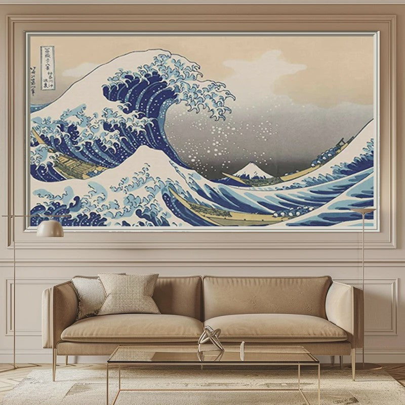 Iconische Japanse 'De Grote Golf van Kanagawa' Canvas Poster met Fuji - Vintage Muurkunst