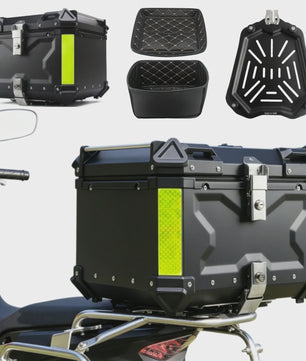 Universele Motor Topcase Aluminium Bagagekoffer - 45L/55L/65L - Quick-Lock