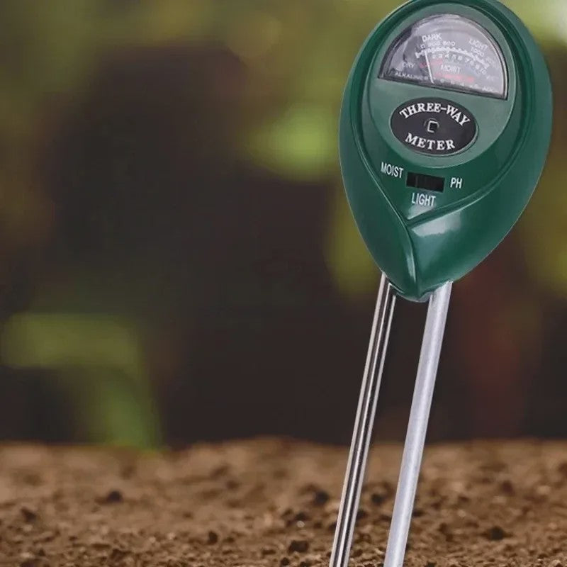 3-in-1 Bodemmeter: Vochtigheid, Licht & pH Tester voor Tuinplanten