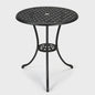 60cm Gietijzeren Bistro Tafel met Paragolhouder - Perfect voor Tuin, Terras & Balkon
