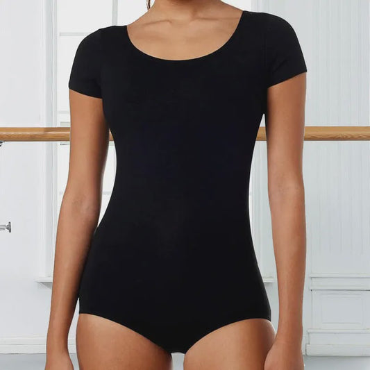 Klassiek Ballet Dans Leotard met Korte Mouwen voor Dames - Comfortabel Bodysuit