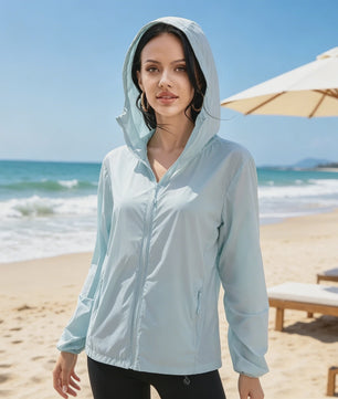 Dames UV Bescherming Jas met Capuchon - Ultralicht & Sneldrogend Windjack