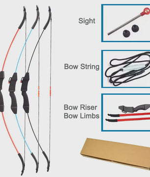 Kinder Recurve Boog en Zuignap Pijl Set - Junior Boogschieten Training 15-18lbs 42 inch