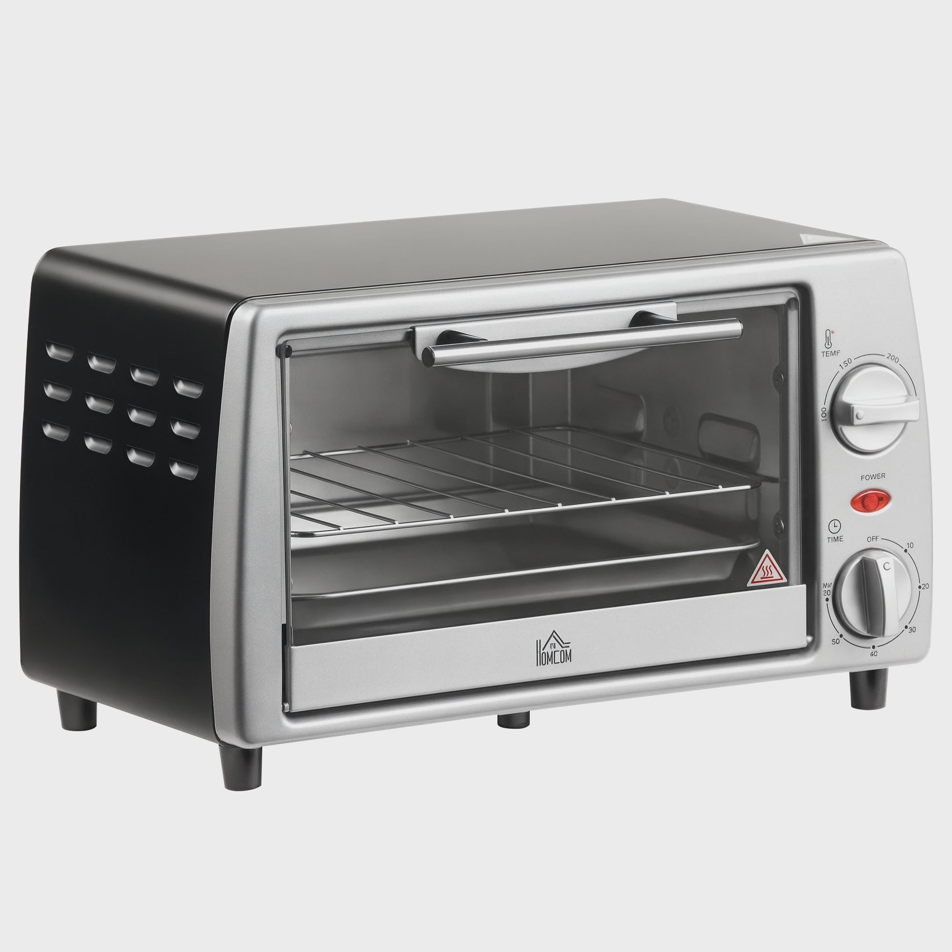 Homcom Tabletop Electric Oven 10 L 750W Temperature 230 ℃   36.5X26X22 cm Silver