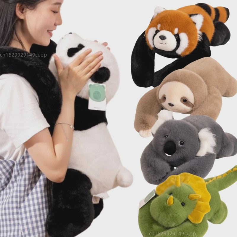 Kawaii Pluche Knuffel Dieren - Panda, Koala, Luiaard, Wasbeer, Dino (30-65cm) - Zacht & Decoratief
