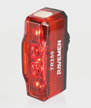 RAVEMEN TR250 Fiets Achterlicht - Oplaadbaar, 250 Lumen, Remlicht Sensor & IPX6 Waterdicht