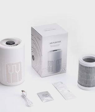 Draagbare Luchtzuiveraar met HEPA Filter, Ionisator & USB - Verwijder Rook, Geurtjes & Allergenen