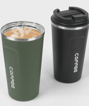 RVS Thermo Koffiebeker - Lekvrij Reizen - 380/510ML